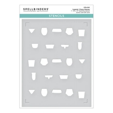 Spellbinders BetterPress Plate and Stencil Bundle - Layered Classy Glasses